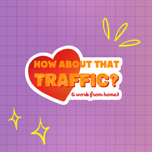Remote work corporate girlie heart sticker